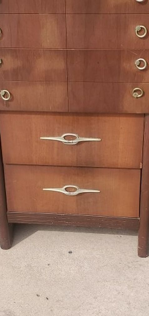 Mid Century Tall Boy Chest