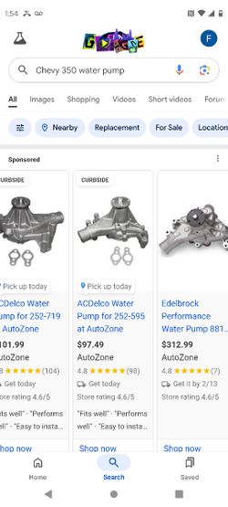 Chevy 350 SBC High Performance Water Pump