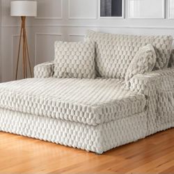 Brand New Taupe Super Plush Chaise Sofa Lounge 