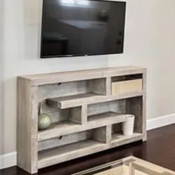 Grey, Wood Grain Console