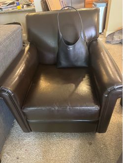 Brown leather chair