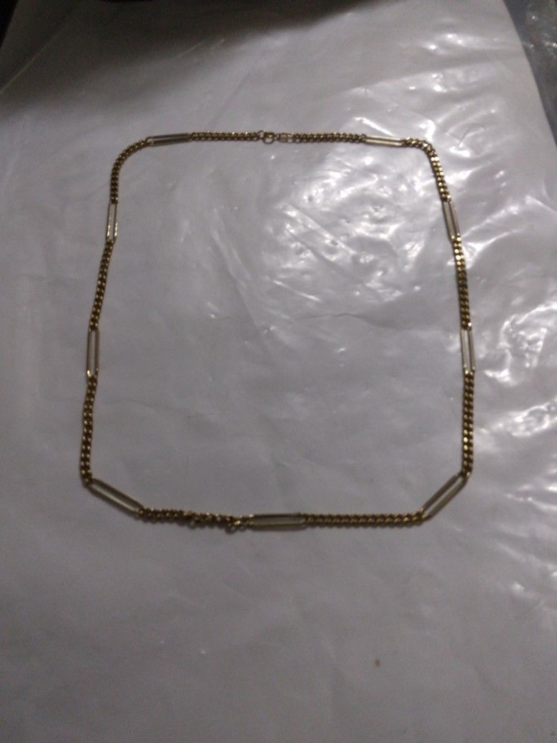 18K Gold Link Chain 24.6 G Lent 28 Used