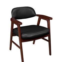 Accent End Armchair, Arm Chair, Mahogany & Black
