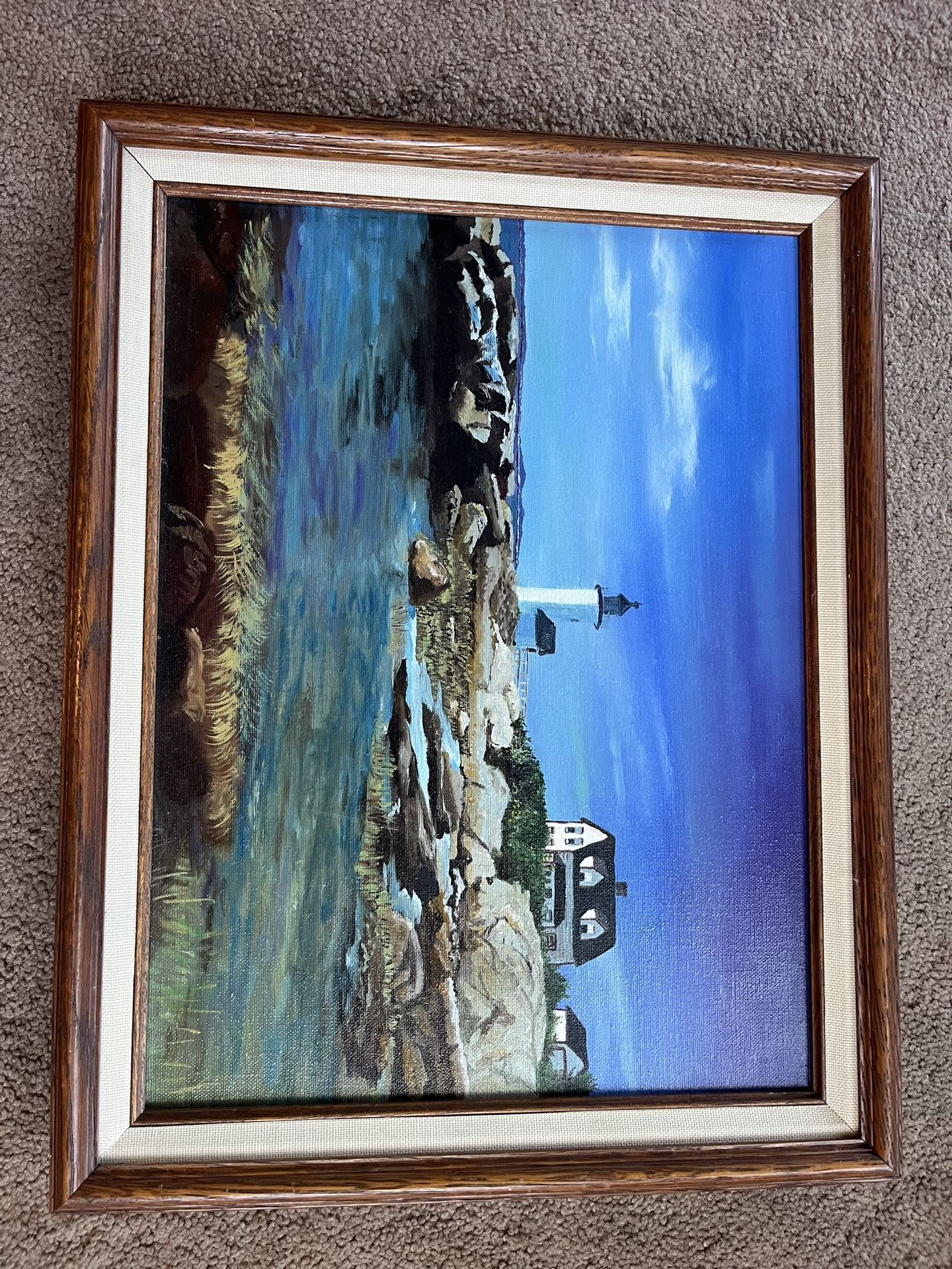 Beautiful Lighthouse Oil Painting