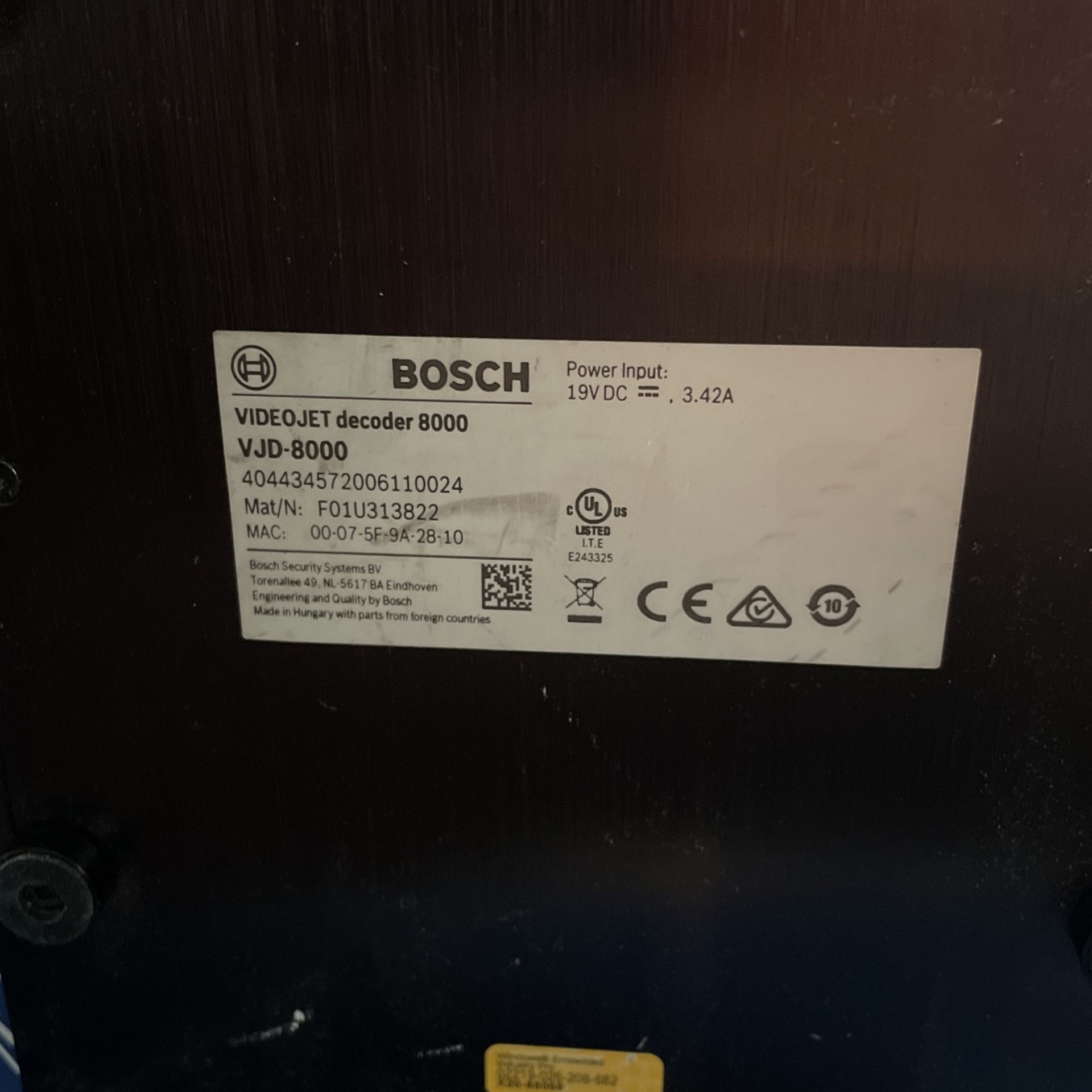 Bosch VIDEOJET decoder for Sale in Las Vegas, NV OfferUp