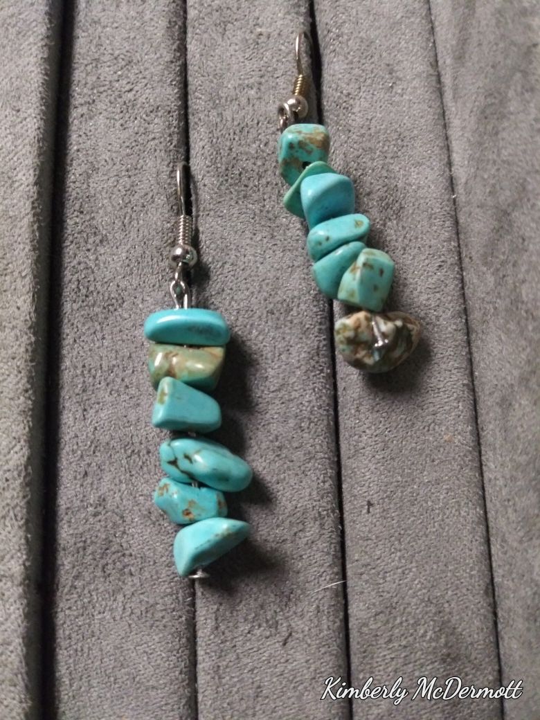 Natural Turquoise Drop Earrings