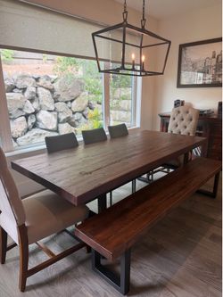 Pottery Barn Dining Set with bench