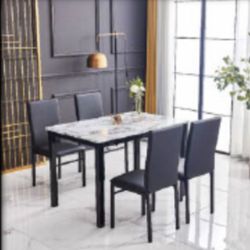 Dining Table Set 5pc 48”x36”x30”H