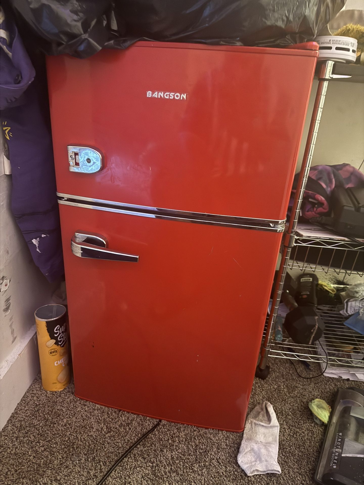 Vintage mini fridge