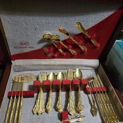 W.M. Rodgers Bros. Gold Plated Silverware Set