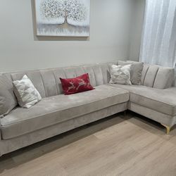 2 Piece L Shaped Sectional Sofa (Custom Made Size)