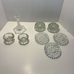 Lot Of Candelabra Candle Glass Holder
