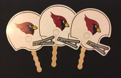 Cardinals Football fans. Qty 3. From the mid 90’s. Varying conditions, see pictures for condition.