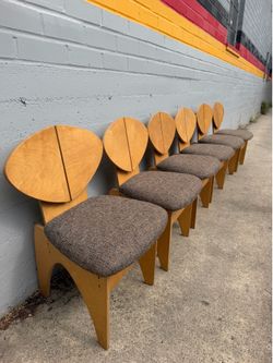 Authentic 1993 Finnish Postmodern "Petal" Dining Chairs by In House Interiors - Set of 6