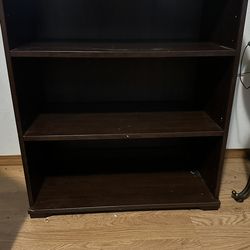 Sturdy Dark Wood Bookshelf – Great Storage