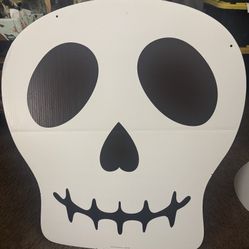 Ghost (33 1/2 Inches)  And Skull (31 Inches )Cardboard Decor 