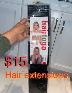 $15 Blonde Hair Extensions 19” with clips Brand new great for your costume