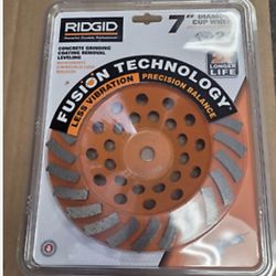 RIDGID 7 in. 24-Segment Turbo Cup Grinding Wheel Power Tool Accessory $70Each Price Firm 
