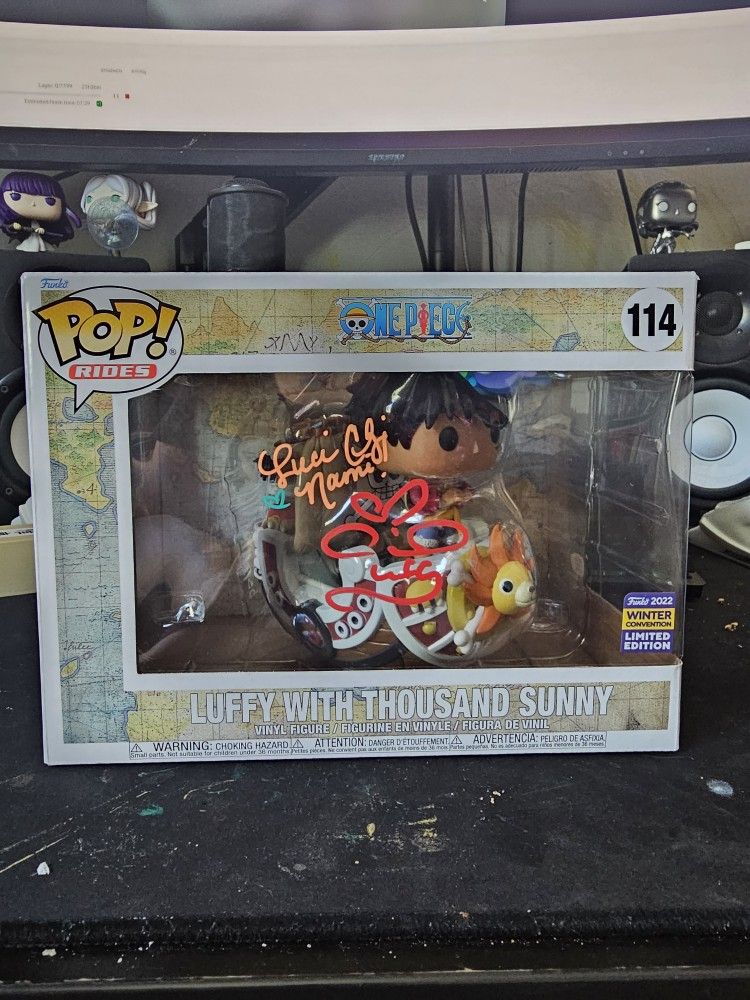 Luffy With Thousand Sunny Funko Pop Signed!