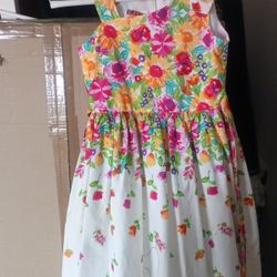 Little Girls Floral Dress Size 10