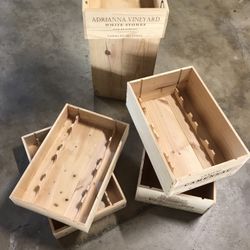 Wood wine boxes - various sizes - Set of 6
