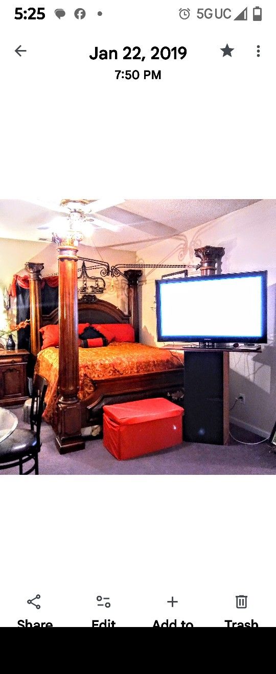 4 POST BED ROOM SET 