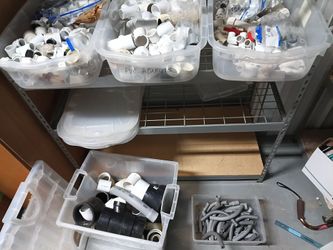 Large Lot of PVC Pipe Fittings and Adapters