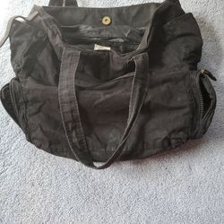 Massimo Black Fabric Tote. Lots Of Pockets!