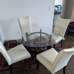 Glass Dining Table With 4 Seats 