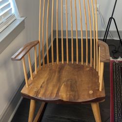 Thomas Moser New Gloucester Rocker In Cherry Wood And Ash