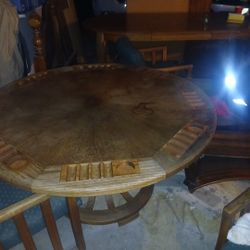 Solid Oak Poker Table