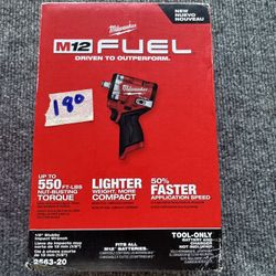 Milwaukee M12 Fuel 1/2 Wrench Impact TOOL ONLY