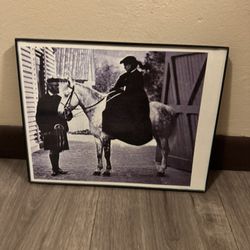 Antique Photo Print of Woman on Horseback