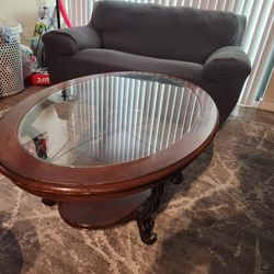 Used Coffee Glass Top Table