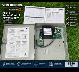 New Von Duprin PS914-2RS Access Control Power Supply – Never Used