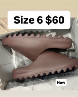 Yeezy slides brand new in box size 6 fudge