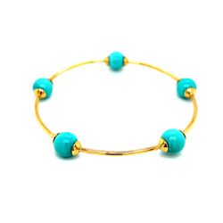 18k IPPOLITA 5-Station Turquoise Bangle