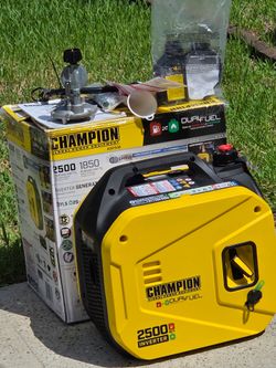 New CHAMPION POWER EQUIPMENT 2500/1850-Watt Recoil Start Dual Fuel Gasoline and Propane Inverter Generator w/ Quiet Technology, Free 3-Year Warranty