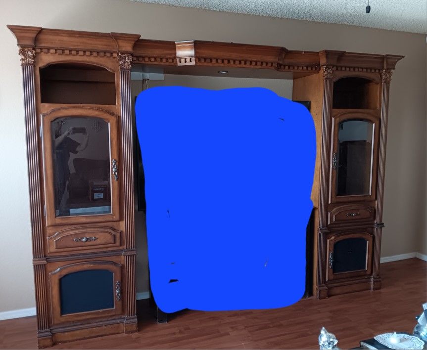 Wood Entertainment Center 3-Peice
