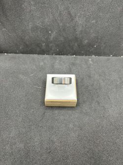 Silver Stainless Steel Ring - Size 8