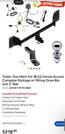 18-22 Honda Accord tow hitch