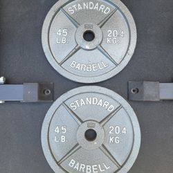 Olympic Weight Plates (2x45Lbs) for $90 Firm (WALNUT 91789)