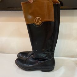 Black Tommy Hilfiger Boots Size 7.5