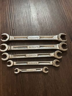Vintage Snap-on RXH Flare Nut Line Wrenches - 5pc USA