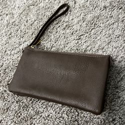 Italian Leather Brown Clutch