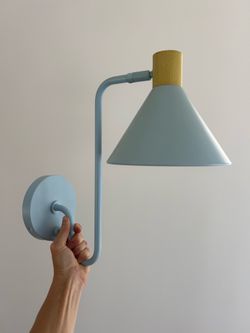 West Elm Kids Baby Blue Wall Mount Plug In Light
