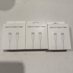 Type C to Type C cable: 3 pack