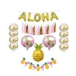 ALOHA Party Pack With Handcraft 11 X 14 PINEAPPLE Canvas