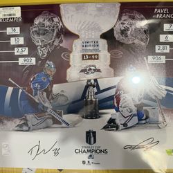 Darcy Kuemper/ Pavel Francouz Signed Colorado Avalanche 16x20 Fanatics Photo
