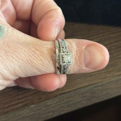 Infinity Engagement Ring With Wedding Band